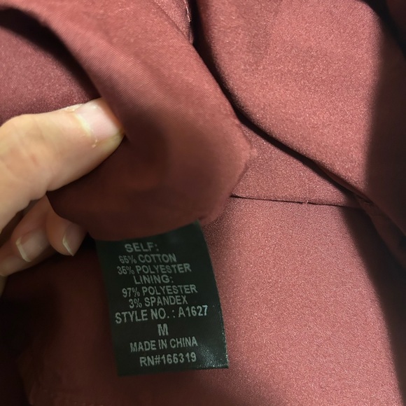 Day & Moon Ruffle Poplin Burgundy dress - Picture 6 of 7